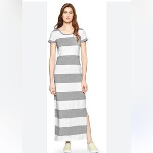 Women’s Gap Short Sleeved Striped Rugby Maxi Dress Sz XS Collegiate Preppy Beach